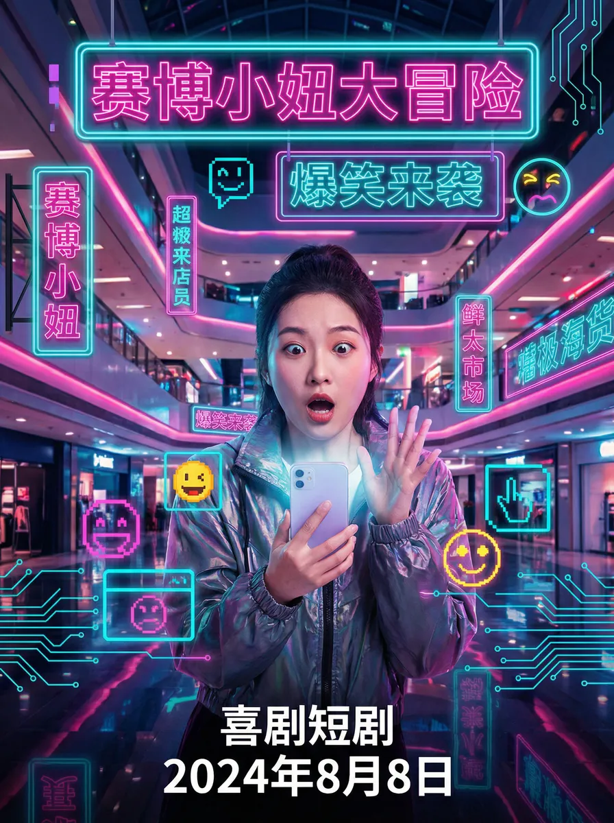 美女网站免费福利视频 搞笑喜剧短剧 - 赛博小妞大冒险海报